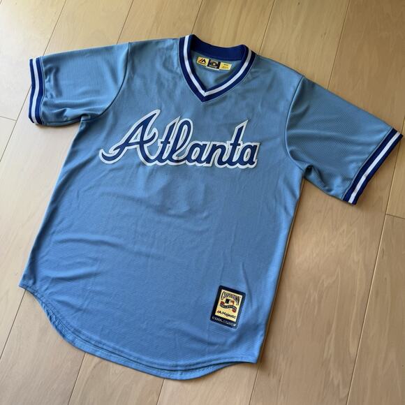 Dale Murphy Atlanta Braves Jersey Medium Blue Majestic Baseball MLB Sportswear - Picture 8 of 8